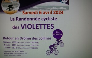 Rallye des violettes Avril 2024